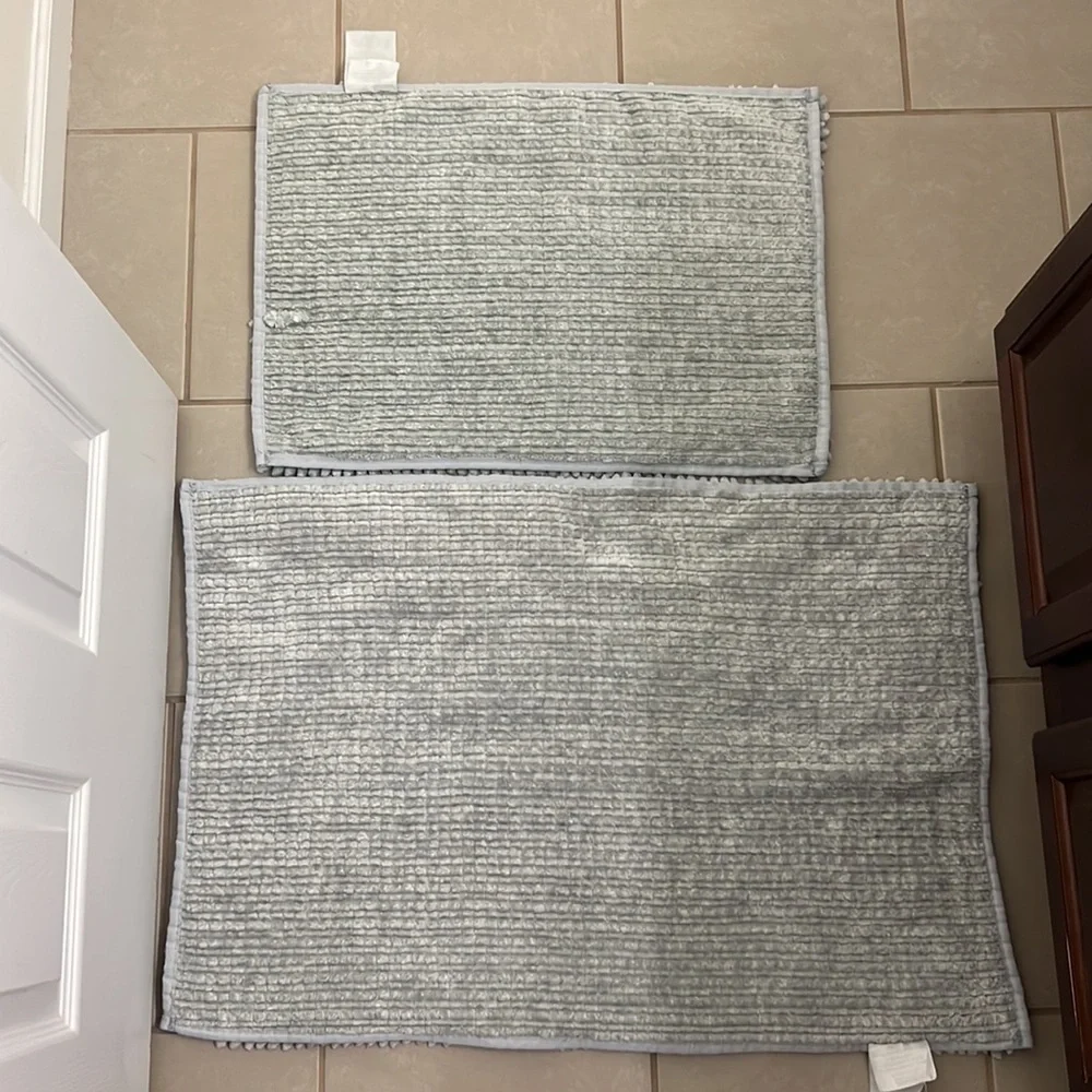 Green/Blue, Super Soft Bath Mat Set